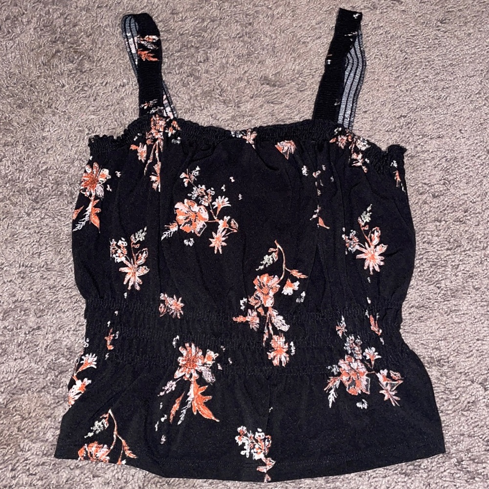 Size Medium tank top cinched at the waist.